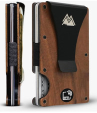 Mountain Voyage Co Leather Wallet - RFID-Blocking Card Holder with Money Clip