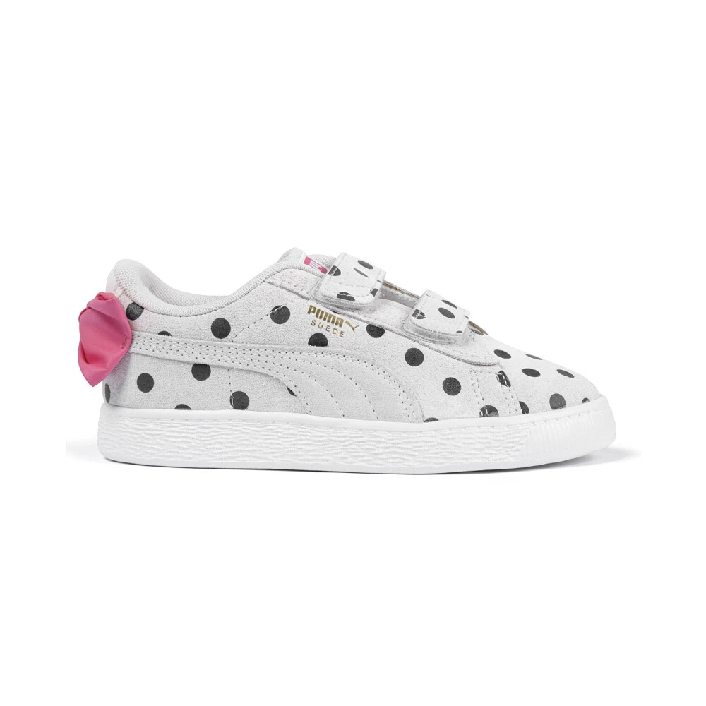 Sneakers Puma scamosciate classiche Lf fiocco a pois slip on giovani ragazze bianche casual S