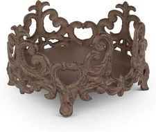 Gracious Goods 8in Salad Plate Holder - Brown Metal