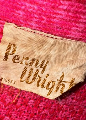 XS Wool Skirt Outfit, 1950 Penny Wright Hot Pink Cardigan Skirt Set - Picture 3 of 10