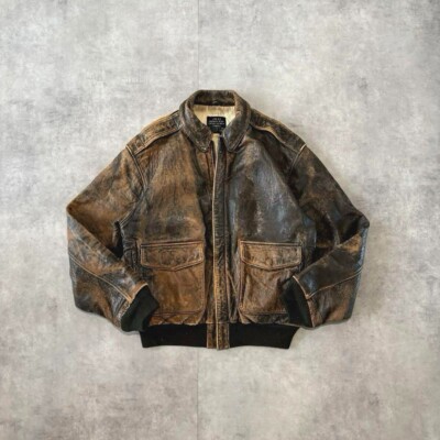 ジャケット・アウター 80s avirex short leather flight jacket s-l400.jpg