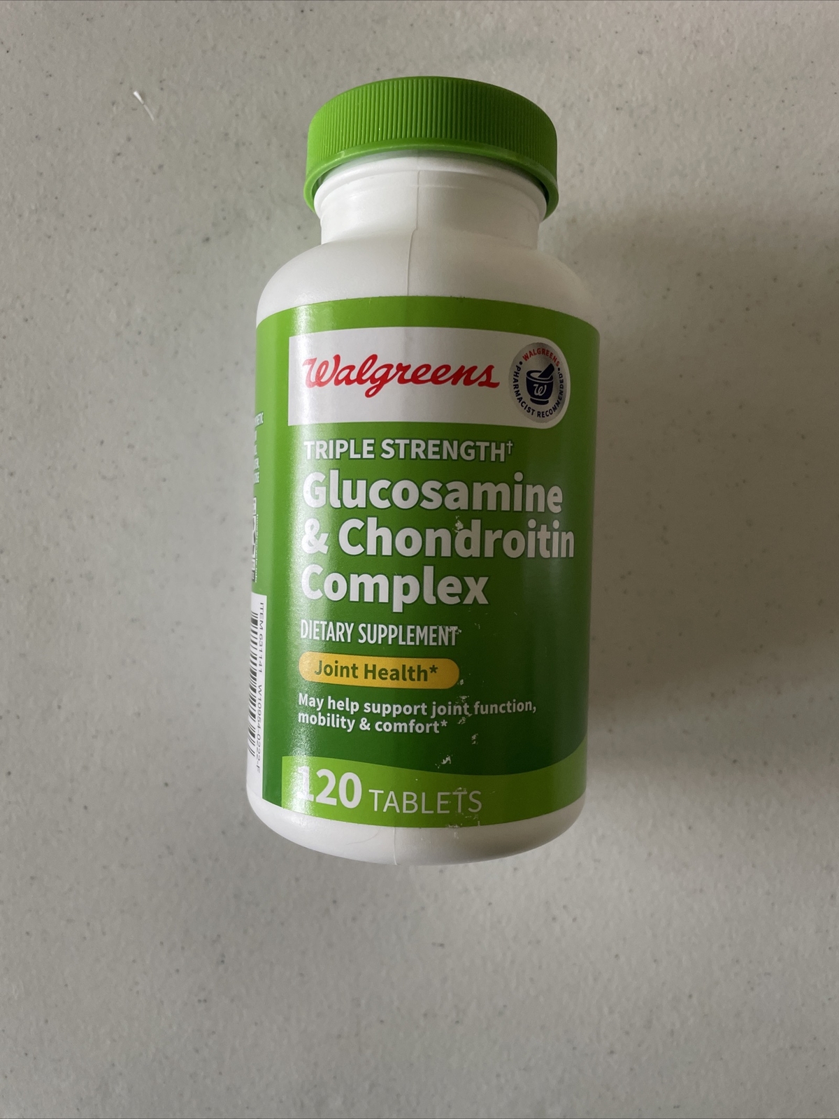 Walgreens Glucosamine HCL Chondroitin Sulfate MSM Joint Health 120