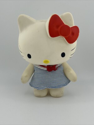 VTG 1984 San Rio Hello Kitty Dressable Collectible Doll 6'' Blue Dress Hong Kong