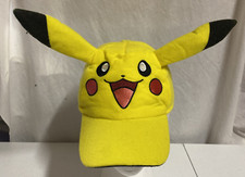 Pok mon Pikachu Youth Size Elastic Stretch Hat Cap with Ears ONE SIZE FITS ALL