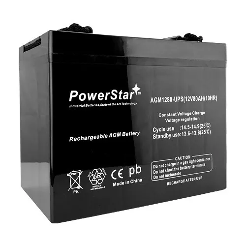 12V 70AH 12 volt AGM lead acid Battery Group 24 Solar Golf Cart RV PowerStar