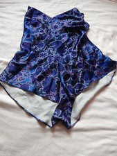 Victoria's Secret Floral Teddy One-Piece Bodysuit Lingerie Women S Blue SZ G61