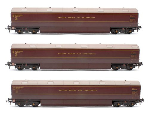 Heljan 9622 OO Gauge Newton Chambers Car Carrier Set BR Maroon (Set 3) Weathered | Zustand: New