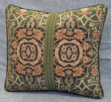 New Corded Pillow made w Ralph Lauren Rutherford Park Green Tapestry Fabric 15"
