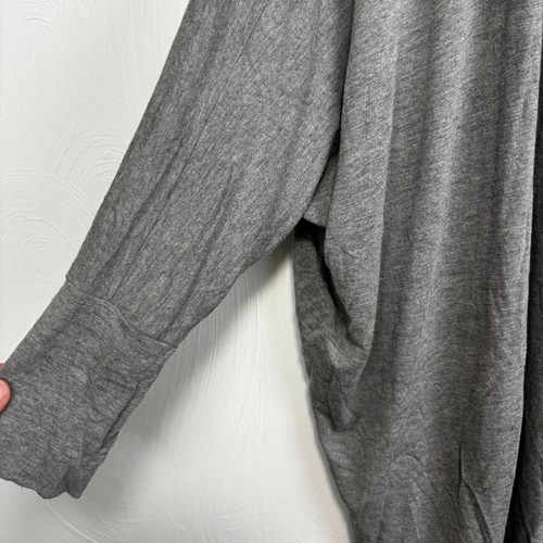 Forever 21 Cardigan Sweater Gray Solid Long Sleeve Mid-Length Open Front Women S - Picture 5 of 6