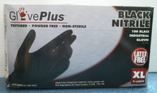 AMMEX GlovePlus Nitrile Gloves, Black XL (100 Pack) for sale