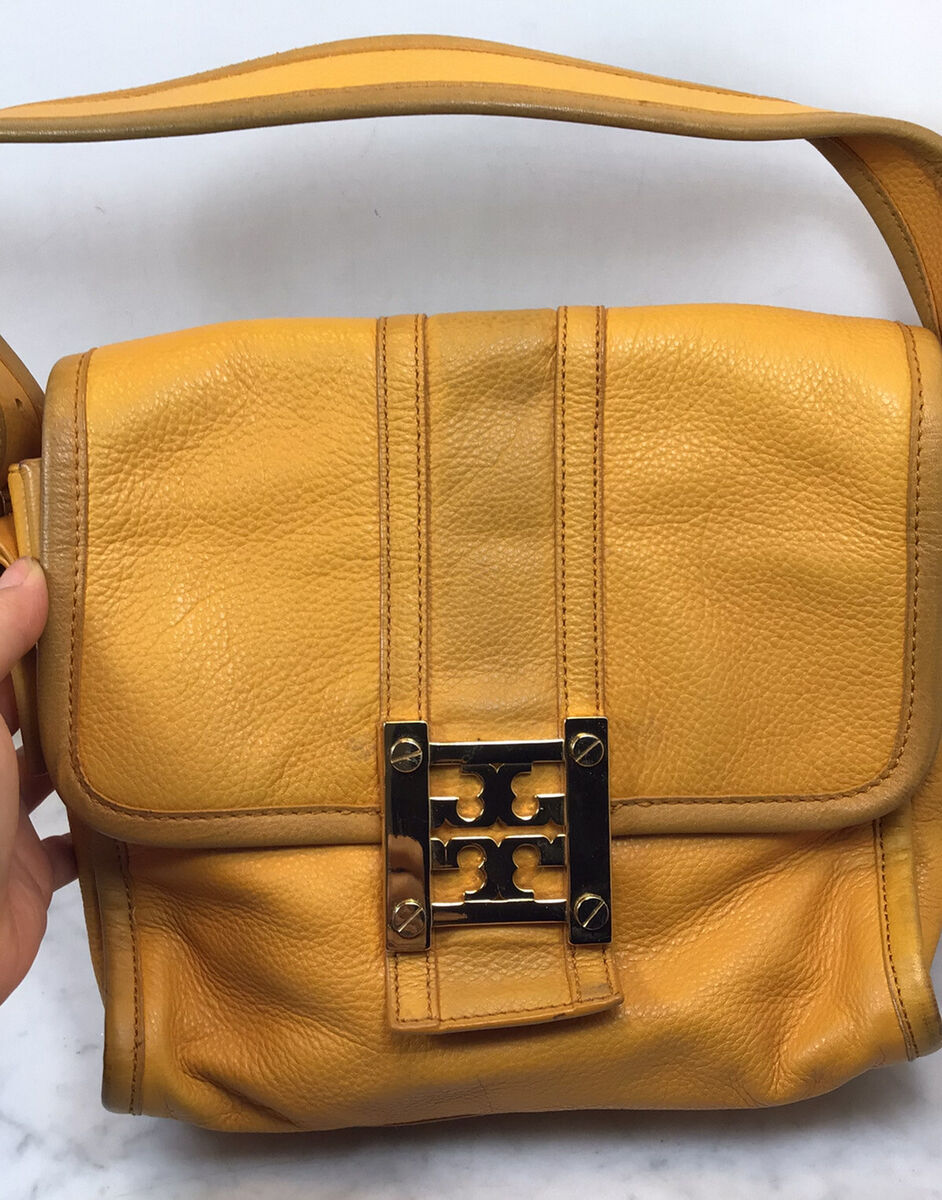 Vintage TORY BURCH Yellow Pebble Leather Shoulder Bag | eBay Vintage TORY BURCH Yellow Pebble Leather Shoulder Bag | eBay