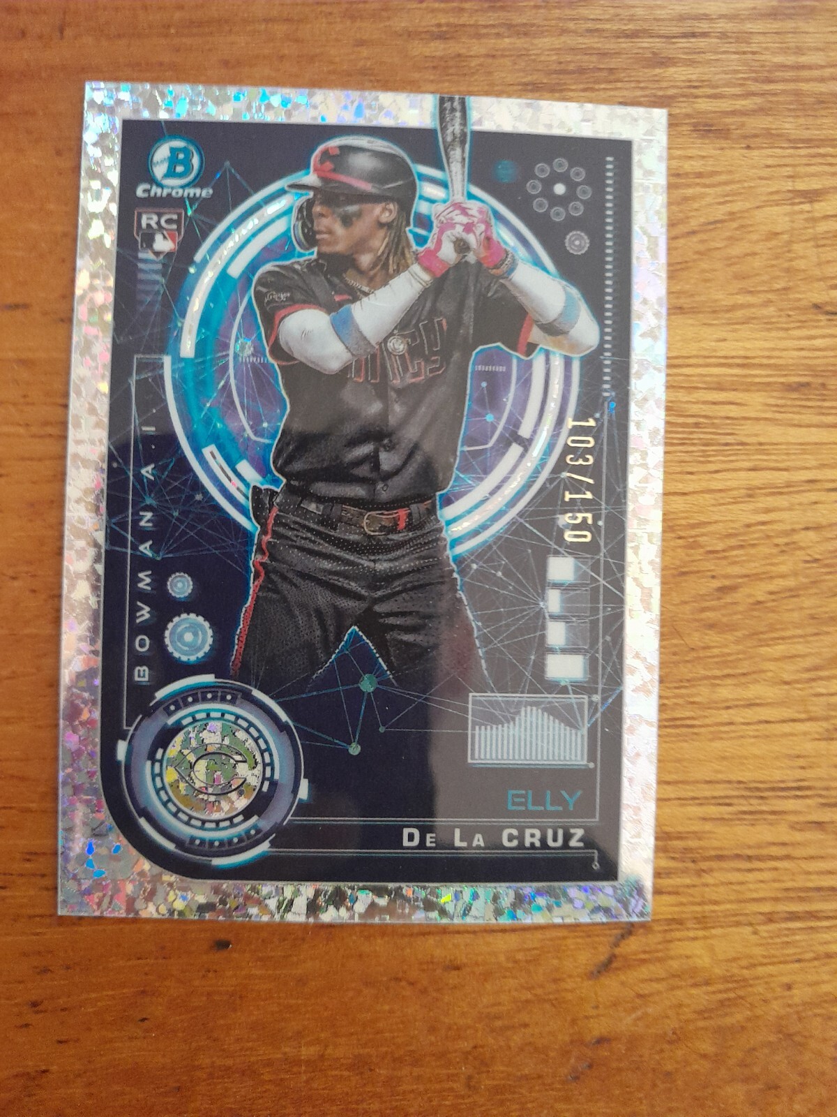 2024 Bowman Elly De La Cruz RC /150 AI Mini-Diamond Refractor Reds #BAI1
