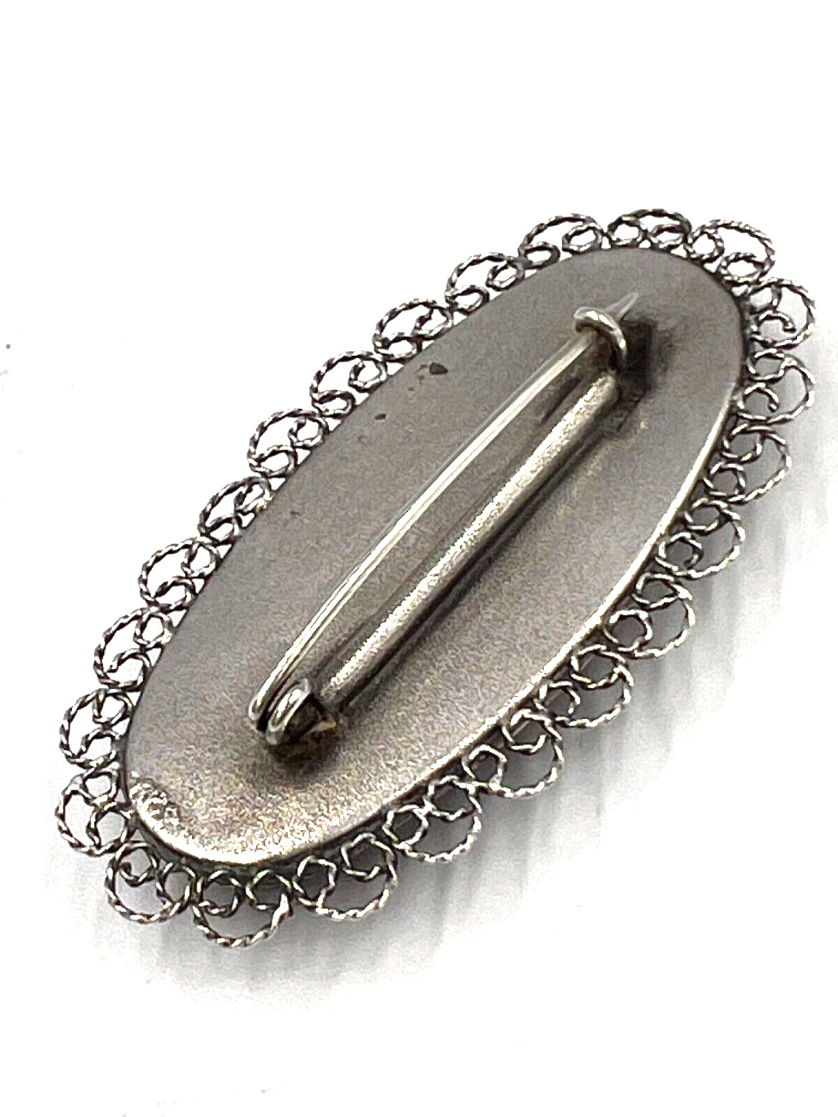 Large Antique Victorian Solid Silver Natural Agat… - image 9