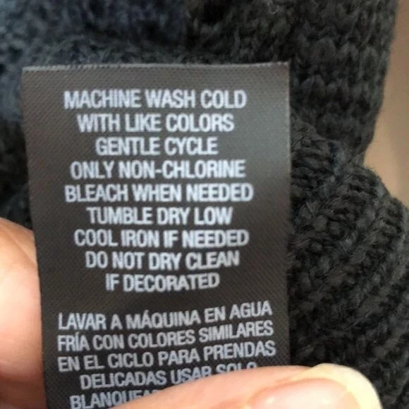 Nuevo con etiquetas Suéter Pullover Attention Mujer Negro Punto Abierto Cuello en V M MEDIANO Foto 4 de 4