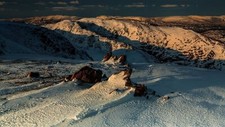 Landscape winter snow nature cold outdoors Custom Gaming Mat Desk