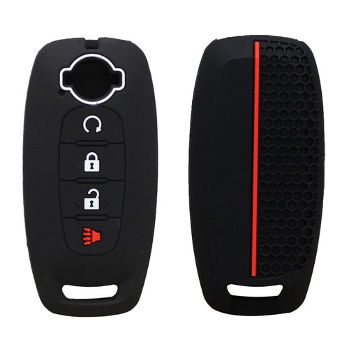 Fit 2023 Nissan KICKS Rogue 4 Button Remote Key Fob Silicone Case Cover - Picture 8 of 15