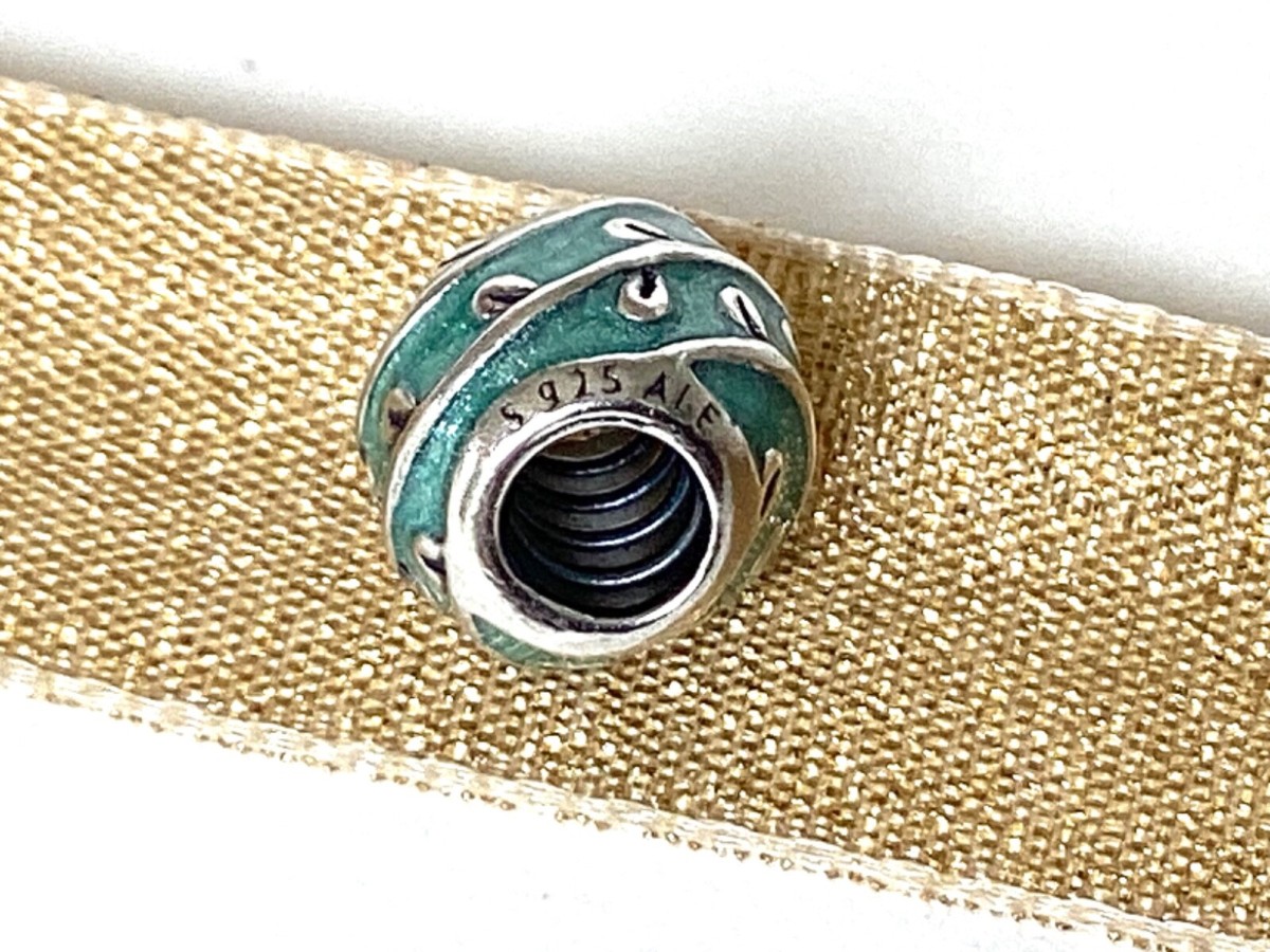 Authentic Pandora Sterling Silver Vines Light Blue Enamel Charm