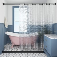 LQFMEHOT EVA Clear Shower Curtain Liner, 72"W x 72"L Pack of 1 , Cube-clear