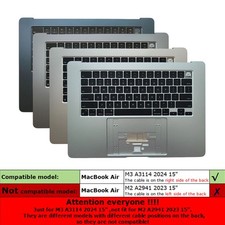 NEW Top Case Keyboard Palm Rest For Apple MacBook Air 15" M3 A3114 2024 US