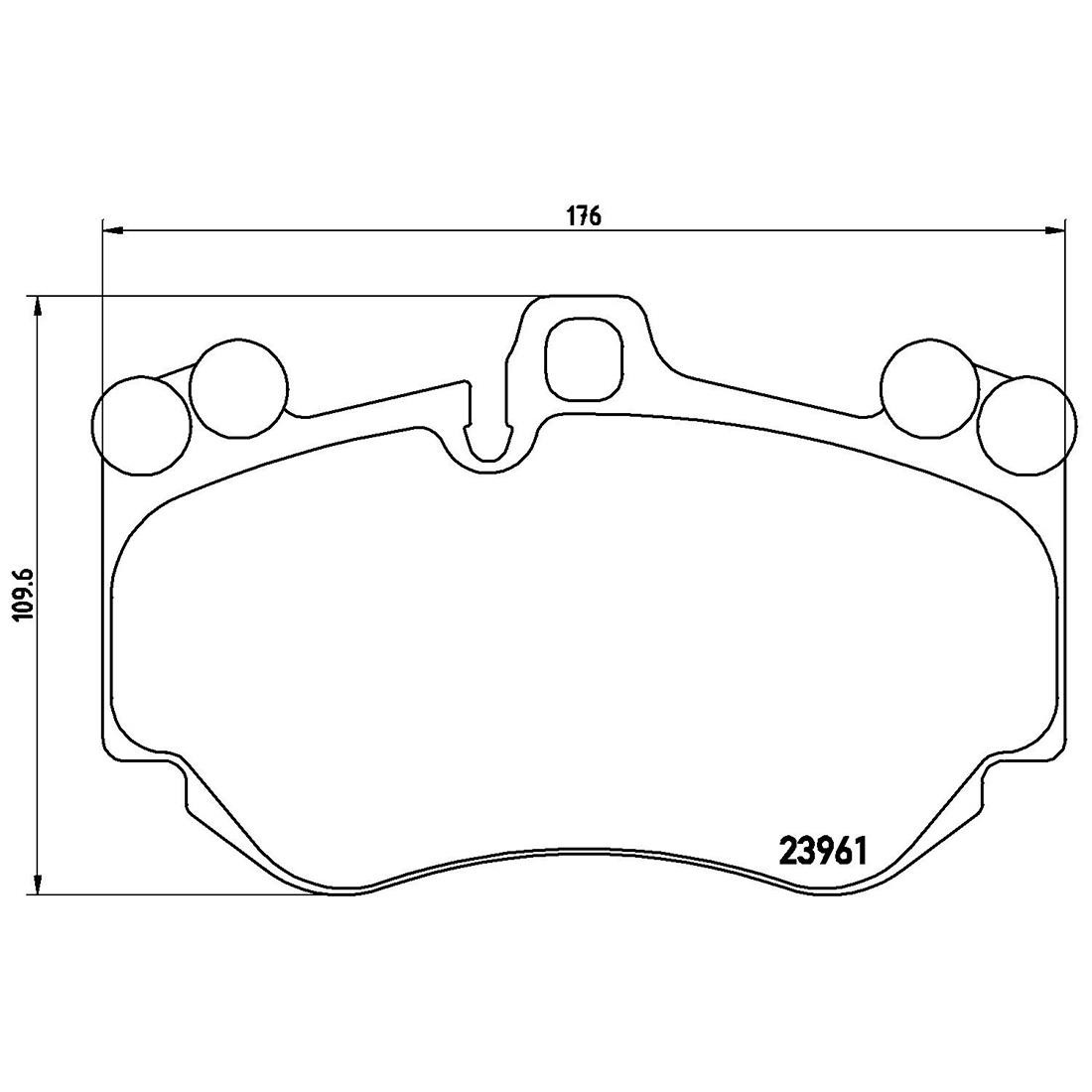 Brembo Front Low-Met Slotted Brake Pad kit For Porsche Cayenne Turbo Audi R8 RS5