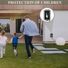 Universal Weatherproof Electrical Outlet Cover with Lock, Baby Proof Outlet L...