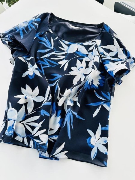 Women Jacques Vert Shirt Navy Polyester S