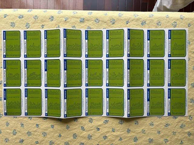 1975-1976 Topps Team Checklist NBA & ABA Basketball Uncut Sheet Card Set