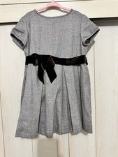 CAROLINA HERRERA girls Brown Dress Size 4T Toddler Girl Short Sleeve