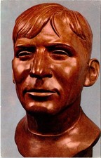 FOOTBALL, Hall of Fame JOHN MCNALLY Bust, CANTON, Ohio Postcard - Curt Teich