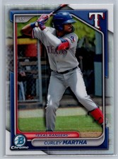 2024 bowman draft baseball curley martha chrome prospect refractor rc #165