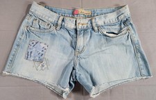 Old Navy Vintage Denim Shorts Women Size 6 Blue Ultra Low Waist