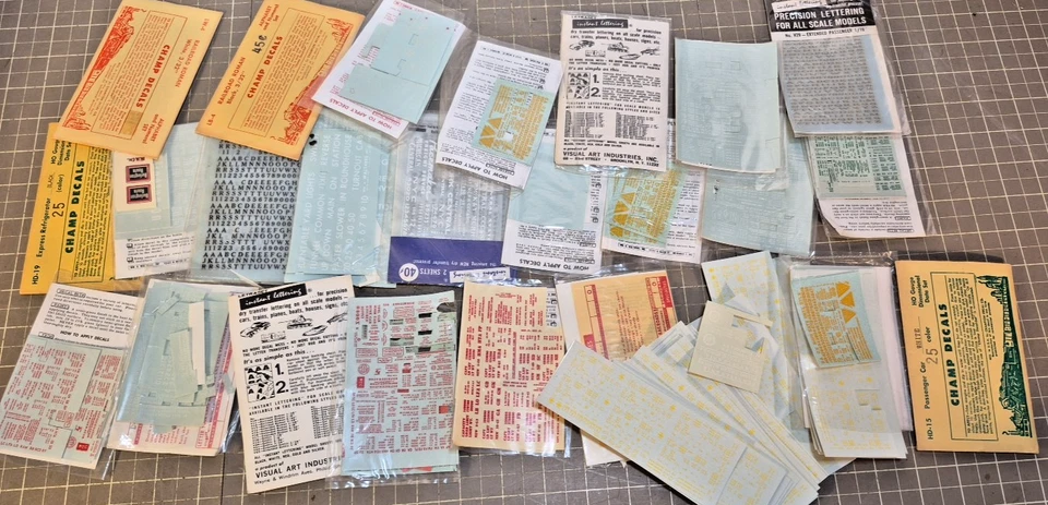 Lot of 1970s Model Train Decals Champ Walthers Etc - 1 Pound f - Image 4 of 4