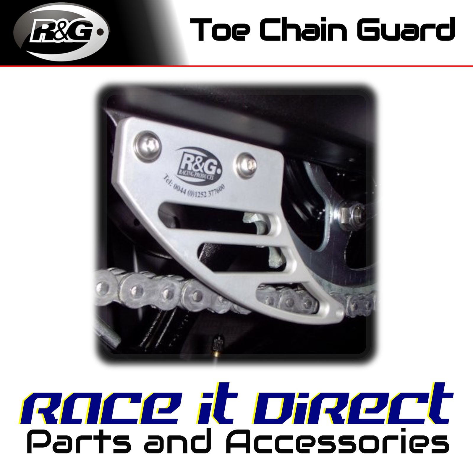 Toe Chain Guards for Yamaha YZF-R6 2003-2005 Aluminium Silver R&G