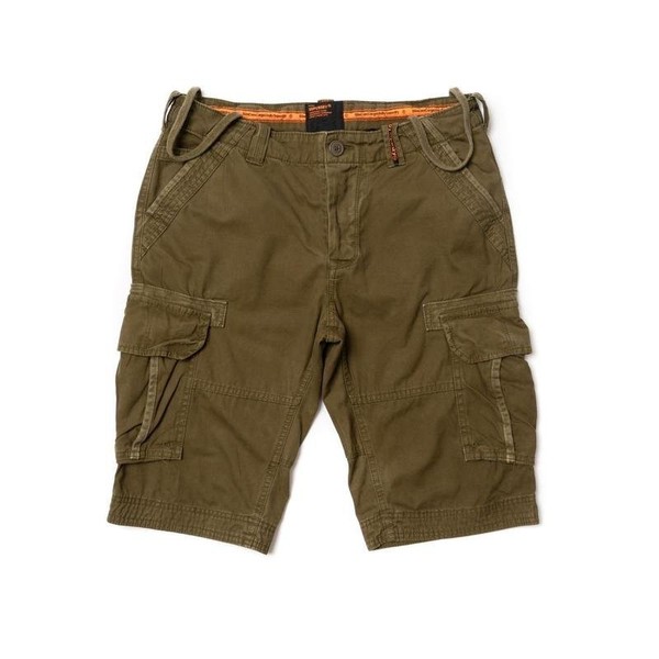 Men Superdry Shorts Khaki Cotton 30