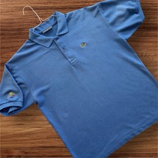 Vintage Lacoste La Chemise 80s Polo Shirt Blue Made in France Men's Fits LG/XL