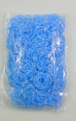 KNIGHT LOOM 2400 2.400 Stück 4x 600 LOOP Loops BANDS Gummibänder Farbe Blau Weiß