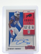 TREMAINE EDMUNDS 2018 CONTENDERS ROOKIE TICKET AUTO #151 BILLS Q4444
