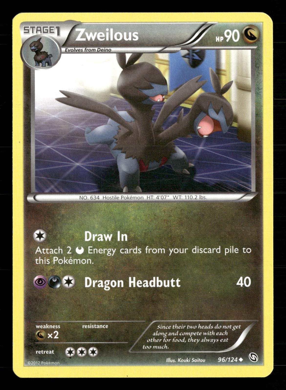 Zweilous 96/124 Uncommon Dragons Exalted Pokemon Lightly Played