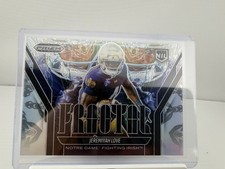 2025 Panini Prizm Black - Jeremiyah Love #18 - FRACTAL Silver Prizm-Notre Dame