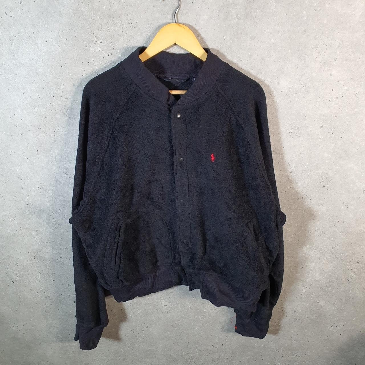 Polo Ralph Lauren vintage anni 90 USA felpa pile uomo grande nero pony