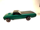 Vintage 1968 Hot Wheels Redline Custom Fleetside Green Sweet 16 USA Base Truck