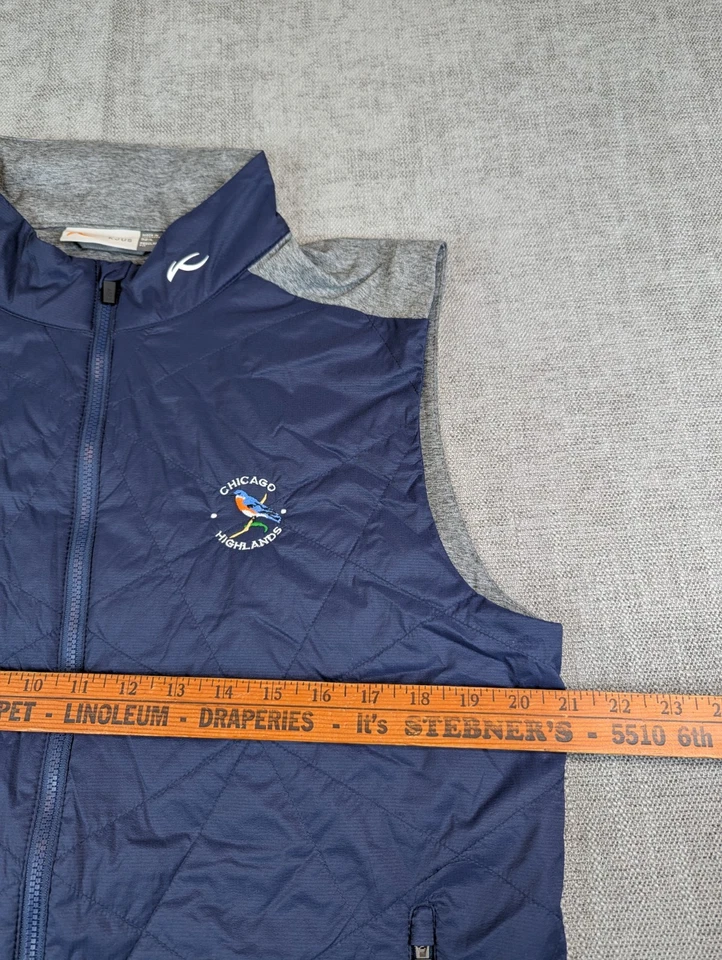 Chaleco de retención KJUS para hombre 52 L gris marino ligero cremallera acolchado gris híbrido de golf Foto 4 de 4