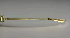 Extra Long-Handle 18.75" Brass Shoe Horn. Unisex Hangable