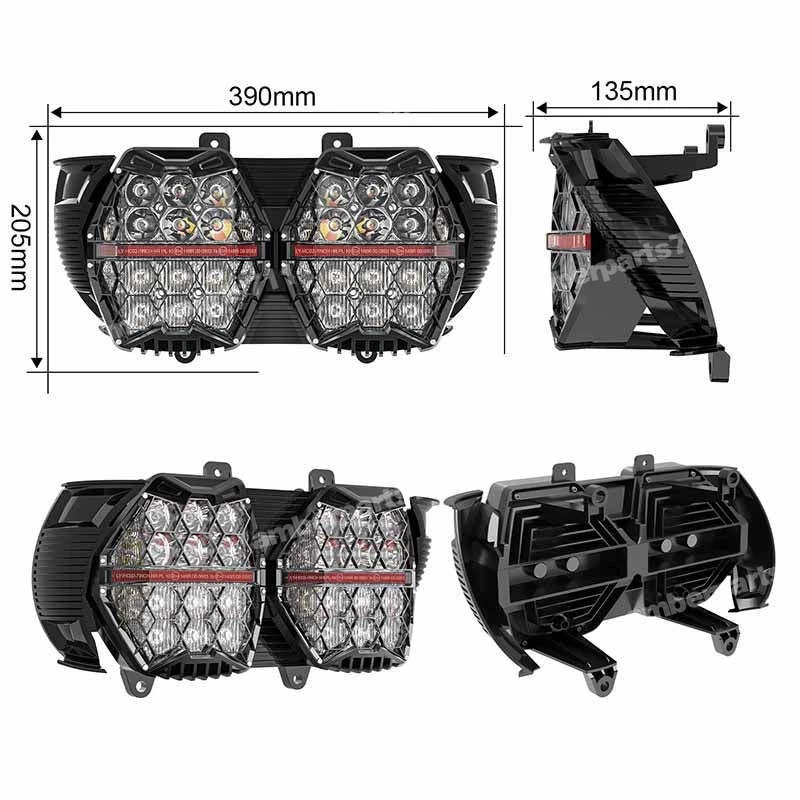 Reemplazar Harley Davidson 2015-2023 Road Glide Conjunto de luces delanteras LED Foto 3 de 4