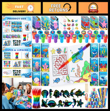 96Pcs Under the Sea Party Favors Set - Ocean Animals Coloring Books, Goodie Bag