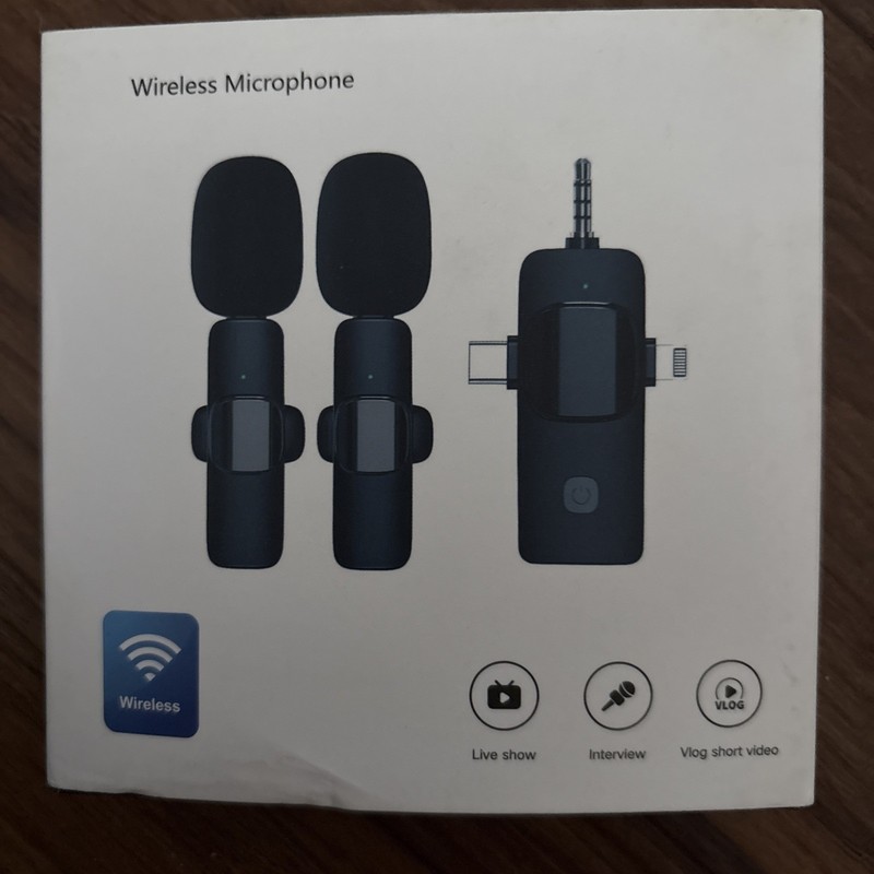 PQRQP 3 in 1 Professional Wireless Lavalier Microphone