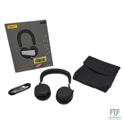 Jabra Evolve2 75 Wireless PC Headset mit 8-Mikrofon-Technologie - Dongel fehlt