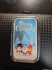 Colorized Merry Christmas 1 oz Silver Bar - 1 Troy Ounce .999 Fine Silver