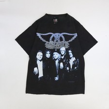 Vintage Aerosmith Nine Lives World Tour Giant Band T-Shirt Size Medium 90s