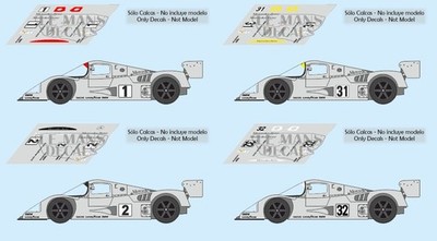 Decals Mercedes Sauber C11 Le Mans 1991 1:32 1:43 1:24 1:18 Schumacher decals